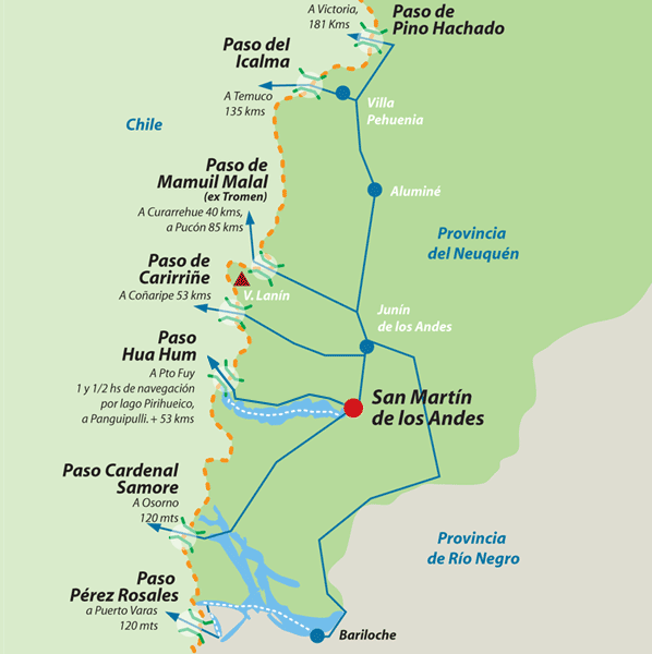 Pasos fronterizos San Martin de los Andes